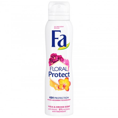 Fa Floral Protect Antiperspirant Viola & Orchid Scent 48 hr protection Spray 150 ml